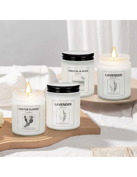 Juego de 4 Velas Aromáticas THORNWOLF 794 g Cera de Soja Juego de 4 Velas Aromáticas THORNWOLF 794 g Cera de Soja