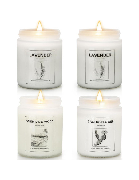 Juego de 4 Velas Aromáticas THORNWOLF 794 g Cera de Soja Juego de 4 Velas Aromáticas THORNWOLF 794 g Cera de Soja
