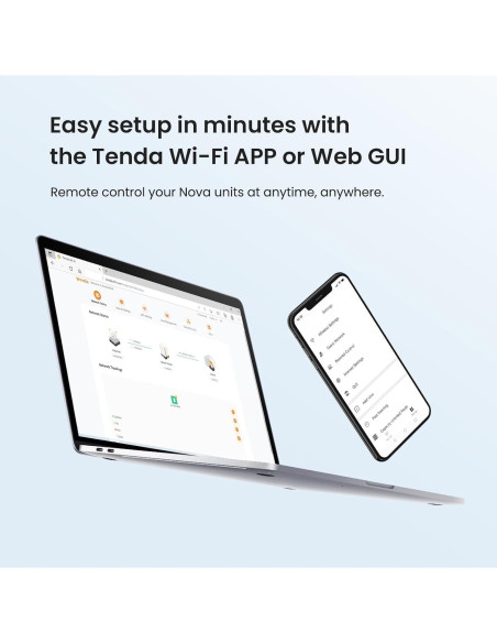 Tenda AX1500 Mesh WiFi 6 Nova MX3 - Cubre 325 m - Paquete de 3 Tenda AX1500 Mesh WiFi 6 Nova MX3 - Cubre 325 m - Paquete de 3