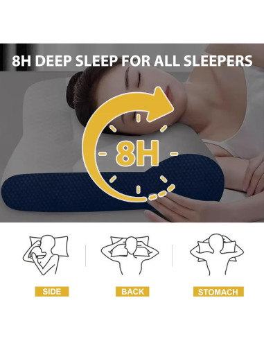 Almohada Cervical Ergonómica Genérico 60x40cm - Soporte Mejorado