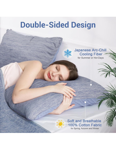 Funda de Almohada Refrigerante Elegear Reina 50.8x76.2cm Azul