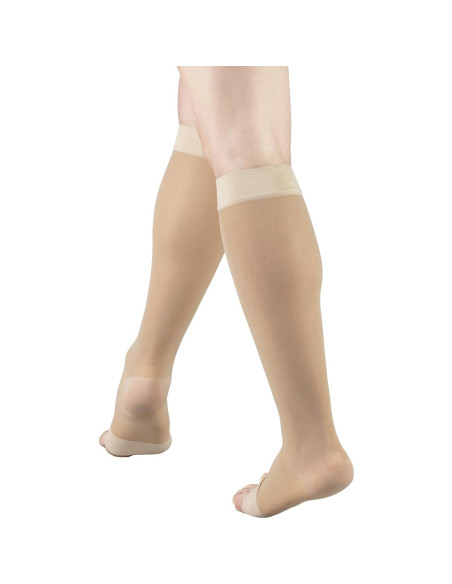 Medias de Compresión Truform 1772 para Mujeres, 15-20 mmHg, Punta Abierta, Color Nude Medias de Compresión Truform 1772 para Mujeres, 15-20 mmHg, Punta Abierta, Color Nude