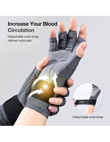 Guantes para Artritis ComfCool Sin Dedos con Correa Ajustable