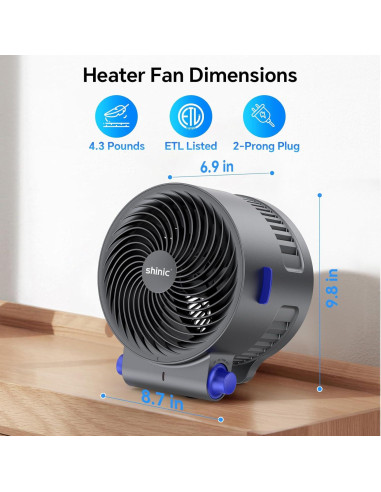 Ventilador y Calefactor Shinic FW406-15, 3 Modos, 1500W