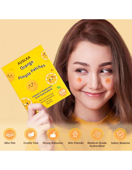 Parche para Granos AUSLKA Naranja con Vitamina C - 120 Unidades Parche para Granos AUSLKA Naranja con Vitamina C - 120 Unidades