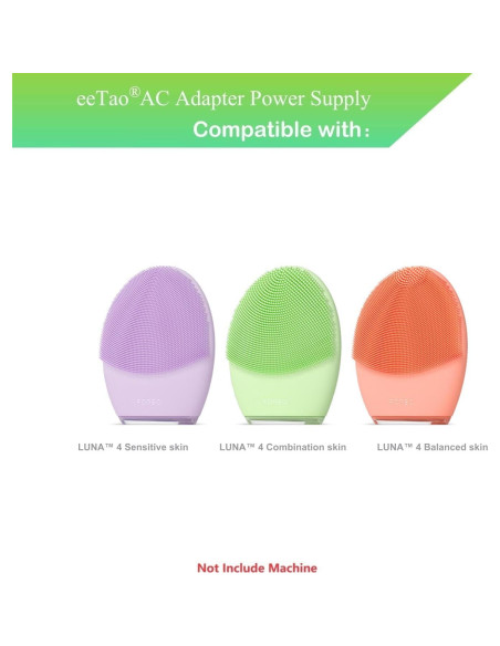 Cargador de Reemplazo 5V eeTao para Cepillo Facial FOREO Luna 4 Cargador de Reemplazo 5V eeTao para Cepillo Facial FOREO Luna 4