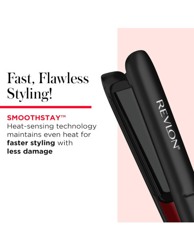 Plancha de Pelo Revlon SmoothStay 1" Cerámica con Aceite de Coco