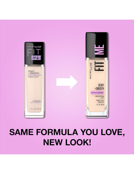 Base de Maquillaje Maybelline Fit Me Dewy + Smooth 30 ml Marfil Base de Maquillaje Maybelline Fit Me Dewy + Smooth 30 ml Marfil