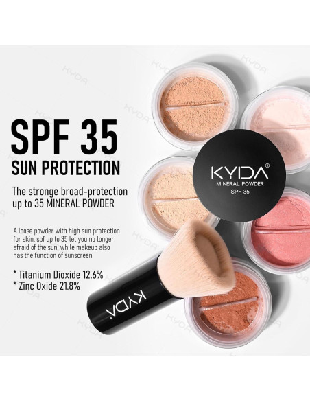 Rubor en Polvo Mineral KYDA SPF 35 Rosa Brillante 49.6g Rubor en Polvo Mineral KYDA SPF 35 Rosa Brillante 49.6g