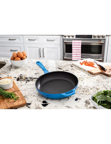 Sartén de Hierro Fundido Enameled Lodge EC11S33 28 cm Azul Sartén de Hierro Fundido Enameled Lodge EC11S33 28 cm Azul