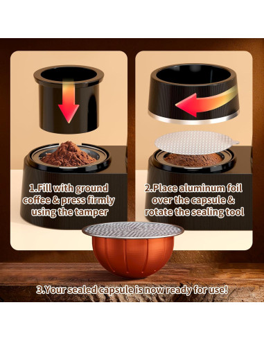 Kit de Cápsulas Reutilizables SOLIDATOR para Nespresso Vertuo