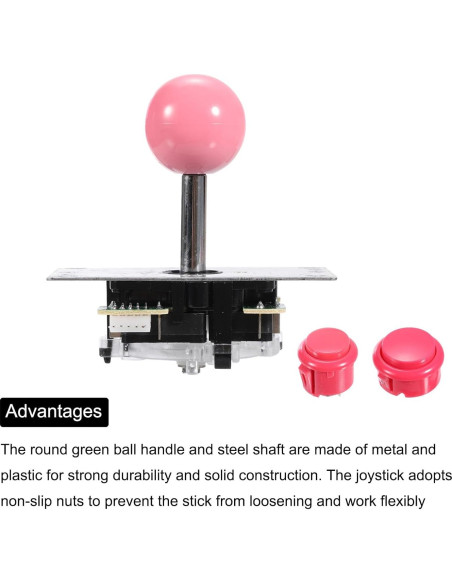 Joystick Arcade DIY MECCANIXITY Rosa 5 Pin USB ABS Joystick Arcade DIY MECCANIXITY Rosa 5 Pin USB ABS