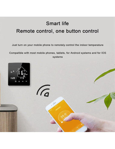 Termostato Digital Inteligente Walfront 7 Días WiFi Control App