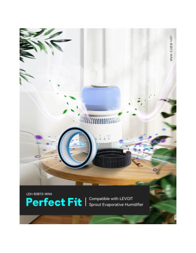 Filtros HEPA y de Mecha Leemone para Humidificador LEVOIT Sprout