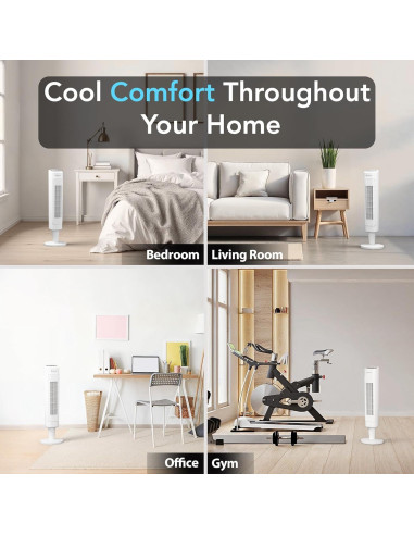 Ventilador de Torre Comfort Zone CZ12567 91.44 cm Control Remoto