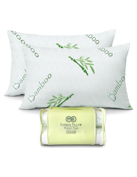 Almohadas de Espuma de Memoria OMEO 2 Pack Queen Ajustables Almohadas de Espuma de Memoria OMEO 2 Pack Queen Ajustables