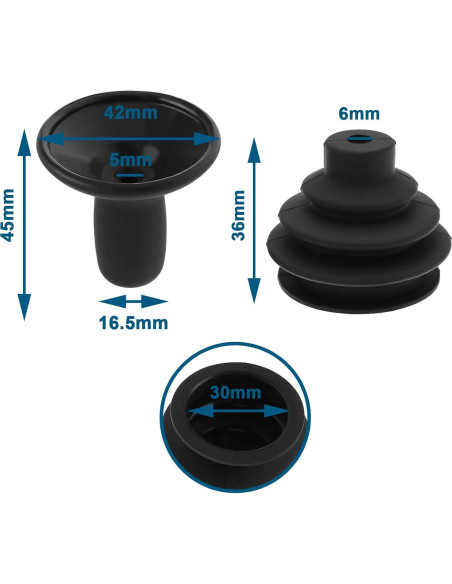 Perilla de Joystick eMagTech + Funda de Goma Negra Perilla de Joystick eMagTech + Funda de Goma Negra