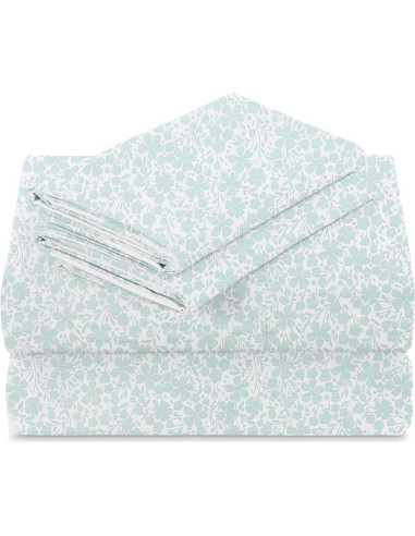 Sábanas de Cama MyPillow Reina 100% Algodón 200 Hilos Azul