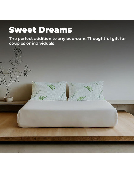 Almohadas de Espuma de Memoria OMEO 2 Pack Queen Ajustables Almohadas de Espuma de Memoria OMEO 2 Pack Queen Ajustables
