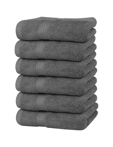 Juego de 72 Toallas de Mano Utopia 100% Algodón Gris 40x71 cm Juego de 72 Toallas de Mano Utopia 100% Algodón Gris 40x71 cm