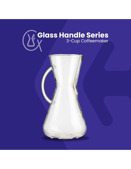 Cafetera Chemex Vierta en Vidrio 3 Tazas - Diseño Elegante Cafetera Chemex Vierta en Vidrio 3 Tazas - Diseño Elegante
