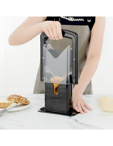 Cortador de Bagels Restaurantware RWT0866 Acero Inoxidable Negro Cortador de Bagels Restaurantware RWT0866 Acero Inoxidable Negro