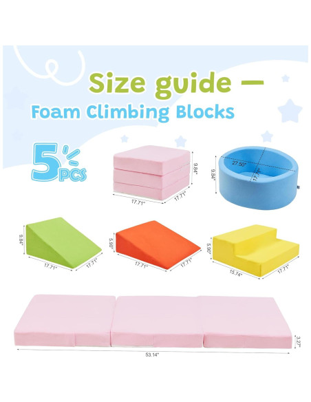 Conjunto de Juego Suave Elftopia con Bloques de Escalada y Piscina de Pelotas - Multicolor Conjunto de Juego Suave Elftopia con Bloques de Escalada y Piscina de Pelotas - Multicolor