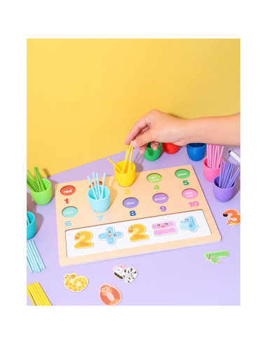 Bloques de Números de Color Easy_company - Juguete Educativo Montessori