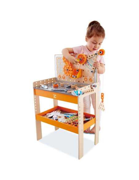 Banco de Trabajo Científico Deluxe Hape 79 Piezas para Niños Banco de Trabajo Científico Deluxe Hape 79 Piezas para Niños