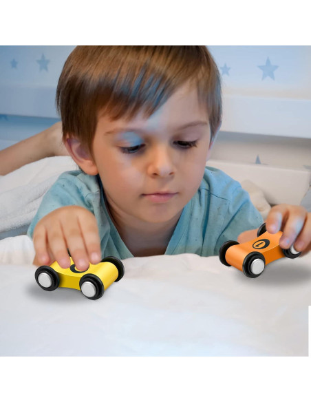 Juego de 10 Mini Coches de Madera Lragvtbk para Niños Juego de 10 Mini Coches de Madera Lragvtbk para Niños