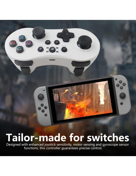 Controlador Inalámbrico Pro Qblahip para Nintendo Switch Blanco Controlador Inalámbrico Pro Qblahip para Nintendo Switch Blanco