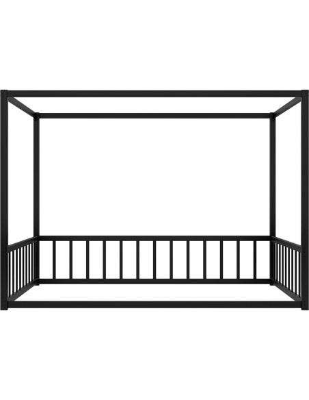 Cama Montessori con Dosel Bellemave Completo Negra Antichoque Cama Montessori con Dosel Bellemave Completo Negra Antichoque