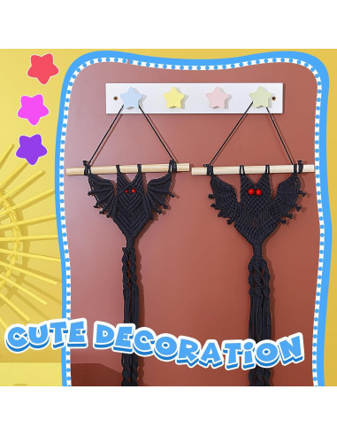 Perchero de Pared para Niños Suzile - 2 Ganchos Estrella 36x6 cm