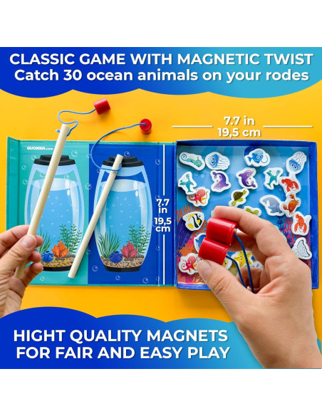 Juego Magnético de Pesca QUOKKA para Niños 3-5 Años Juego Magnético de Pesca QUOKKA para Niños 3-5 Años