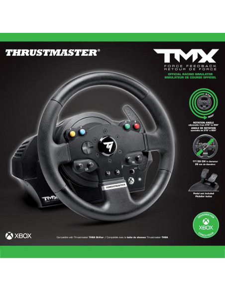 Volante ThrustMaster TMX 11" con pedales y fuerza Volante ThrustMaster TMX 11" con pedales y fuerza
