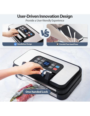 Sellador al Vacío Beelicious Pro 10 en 1 Acero Inoxidable 125W