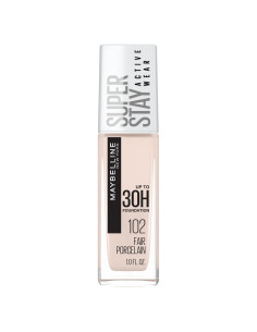 Base Líquida Maybelline Super Stay 30h Cobertura Total 30 ml Porcelana Clara