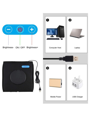 Caja de Luz Fotográfica Plegable Camnoon 24.5cm LED 12 Fondos