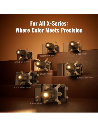 Luz de Video ZHIYUN MOLUS X100 RGB 100W con Kit Snoot Óptico