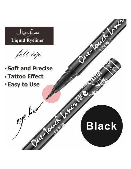 Paquete Triple de Eyeliner Líquido Hipoalergénico MARIA AYORA - Negro Clásico Paquete Triple de Eyeliner Líquido Hipoalergénico MARIA AYORA - Negro Clásico