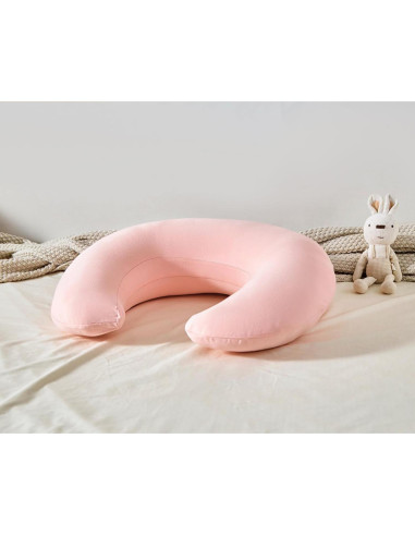 Almohada de Lactancia Grande QUENESS Rosa 65x51 cm Suave