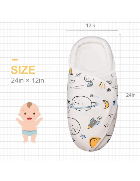 Manta de Envoltura para Bebés Knirose 100% Algodón 0-3 Meses Manta de Envoltura para Bebés Knirose 100% Algodón 0-3 Meses