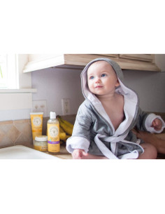 Bata con Capucha para Bebés Burts Bees Baby 0-9 meses Gris Heather 2