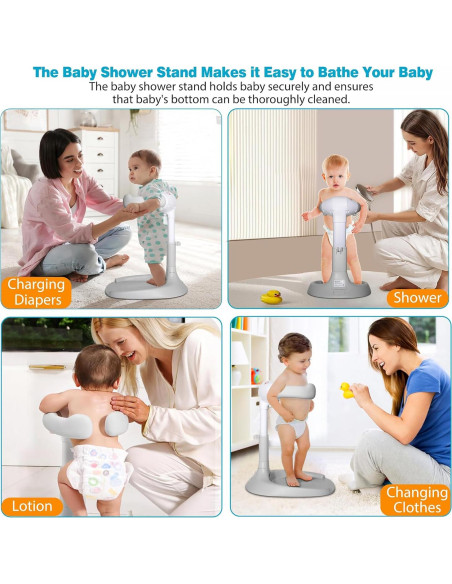 Soporte de Ducha Plegable para Bebés Ajustable - Antideslizante Soporte de Ducha Plegable para Bebés Ajustable - Antideslizante
