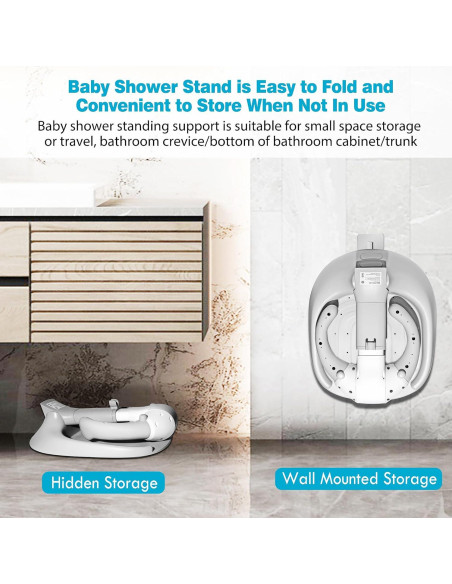 Soporte de Ducha Plegable para Bebés Ajustable - Antideslizante Soporte de Ducha Plegable para Bebés Ajustable - Antideslizante