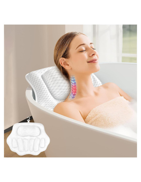 Almohada de Baño YHAOGALI Ergonómica con Ventosas Antideslizantes Almohada de Baño YHAOGALI Ergonómica con Ventosas Antideslizantes