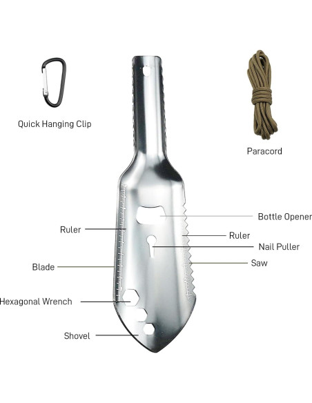 Pala de Camping ZHONGCHENG-VALVE Mini Plegable de Aluminio Pala de Camping ZHONGCHENG-VALVE Mini Plegable de Aluminio