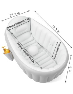 Bañera Inflable PandaEar para Bebés 6-12 Meses con Bomba 2