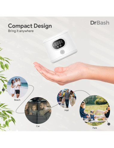 Calentador de Botellas Portátil DrBash 8800mAh a Prueba de Fugas