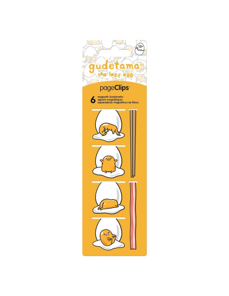 Clips Magnéticos Gudetama para Páginas - Paquete de 6 Clips Magnéticos Gudetama para Páginas - Paquete de 6